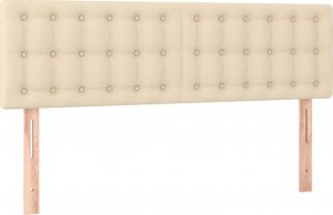 vidaXL vidaXL Łóżko kontynentalne z materacem, kremowe, tkanina, 140x190 cm 6