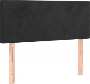 vidaXL vidaXL Łóżko kontynentalne z materacem, czarne, aksamit 90x200 cm 6