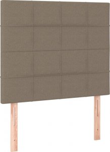 vidaXL vidaXL Łóżko kontynentalne z materacem, taupe, tkanina, 100x200 cm 6