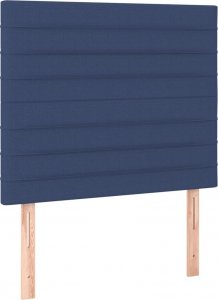 vidaXL vidaXL Łóżko kontynentalne z materacem, niebieskie, tkanina, 90x190 cm 6