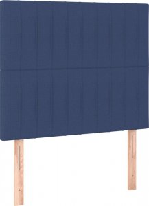vidaXL vidaXL Łóżko kontynentalne z materacem, niebieskie, tkanina 100x200 cm 6