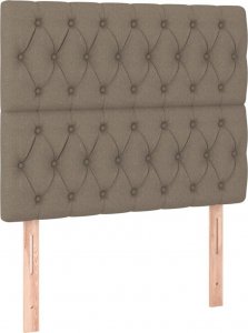 vidaXL vidaXL Łóżko kontynentalne z materacem, taupe, tkanina, 100x200 cm 6
