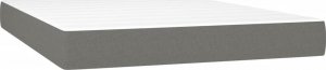 vidaXL vidaXL Łóżko kontynentalne z materacem, ciemnoszara tkanina 140x190 cm 5