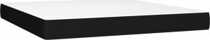 vidaXL vidaXL Łóżko kontynentalne z materacem, czarne, tkanina 180x200 cm 5