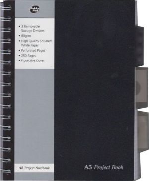 Pukka Pad KoĹ‚ozeszyt Pukka Pads Project Book z serii black A5/ SBPROBAA5/SQ 1