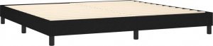 vidaXL Łóżko kontynentalne z materacem, czarne, tkanina, 200x200 cm 4