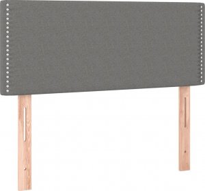 vidaXL vidaXL Łóżko kontynentalne z materacem, ciemnoszara tkanina 90x200 cm 6