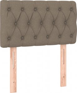 vidaXL vidaXL Łóżko kontynentalne z materacem, taupe, tkanina, 80x200 cm 6