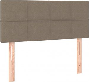 vidaXL vidaXL Łóżko kontynentalne z materacem, taupe, tkanina, 80x200 cm 6
