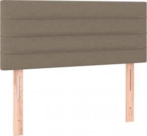 vidaXL vidaXL Łóżko kontynentalne z materacem, taupe, tkanina, 80x200 cm 6