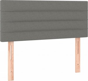 vidaXL vidaXL Łóżko kontynentalne z materacem, ciemnoszara tkanina 90x190 cm 6