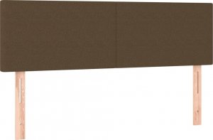 vidaXL vidaXL Łóżko kontynentalne z materacem, brązowe, tkanina, 140x190 cm 6