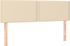 vidaXL vidaXL Łóżko kontynentalne z materacem, kremowe, tkanina, 140x190 cm 6