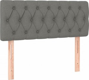 vidaXL vidaXL Łóżko kontynentalne z materacem, ciemnoszara tkanina 90x190 cm 6