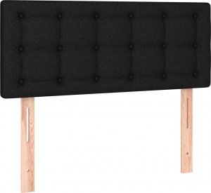 vidaXL vidaXL Łóżko kontynentalne z materacem, czarne, tkanina 90x190 cm 6