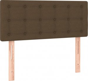 vidaXL vidaXL Łóżko kontynentalne z materacem, brązowe, tkanina, 90x190 cm 6