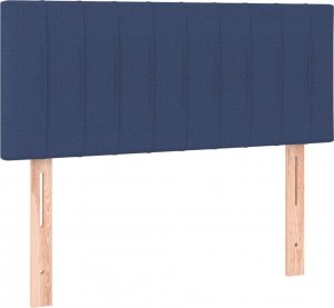 vidaXL vidaXL Łóżko kontynentalne z materacem, niebieskie, tkanina, 80x200 cm 6