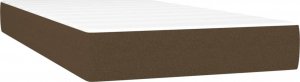 vidaXL Łóżko kontynentalne z materacem, brązowe, tkanina, 90x200 cm 5