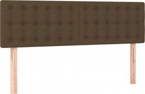 vidaXL vidaXL Łóżko kontynentalne z materacem, brązowe, tkanina, 140x190 cm 6