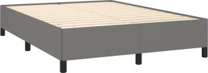 vidaXL vidaXL Łóżko kontynentalne z materacem, ciemnoszara tkanina 140x190 cm 4