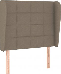 vidaXL vidaXL Łóżko kontynentalne z materacem, taupe, tkanina, 100x200 cm 6