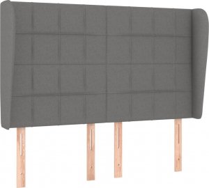 vidaXL vidaXL Łóżko kontynentalne z materacem, ciemnoszara tkanina 140x190 cm 6