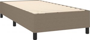 vidaXL vidaXL Łóżko kontynentalne z materacem, taupe, tkanina, 80x200 cm 4