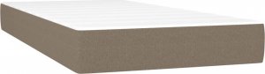 vidaXL vidaXL Łóżko kontynentalne z materacem, taupe, tkanina, 80x200 cm 5