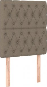 vidaXL vidaXL Łóżko kontynentalne z materacem, taupe, tkanina, 80x200 cm 6