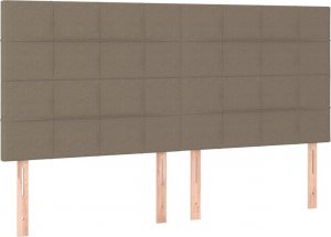 vidaXL vidaXL Łóżko kontynentalne z materacem, taupe, 160x200 cm, tkanina 7