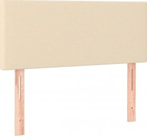 vidaXL vidaXL Łóżko kontynentalne z materacem, kremowe, 90x190 cm, tkanina 7