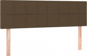 vidaXL vidaXL Łóżko kontynentalne z materacem, brązowe, 140x190 cm, tkanina 7