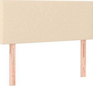 vidaXL vidaXL Łóżko kontynentalne z materacem, kremowe, tkanina, 90x190 cm 6