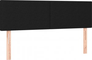 vidaXL vidaXL Łóżko kontynentalne z materacem, czarne, tkanina 140x200 cm 6