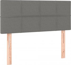 vidaXL vidaXL Łóżko kontynentalne z materacem, ciemnoszara tkanina 90x190 cm 6