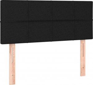 vidaXL vidaXL Łóżko kontynentalne z materacem, czarne, tkanina 90x190 cm 6