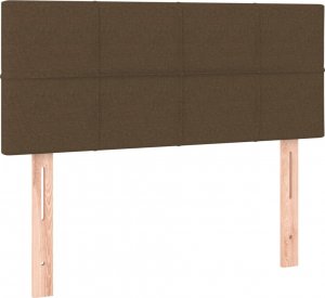 vidaXL vidaXL Łóżko kontynentalne z materacem, brązowe, tkanina, 90x190 cm 6
