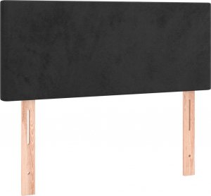 vidaXL vidaXL Łóżko kontynentalne z materacem i LED, czarny aksamit 90x200 cm 7