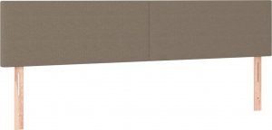 vidaXL vidaXL Łóżko kontynentalne z materacem, taupe, tkanina, 80x200 cm 5