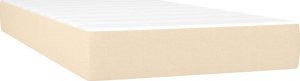 vidaXL vidaXL Łóżko kontynentalne z materacem, kremowe, tkanina, 80x200 cm 5