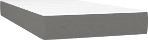 vidaXL vidaXL Łóżko kontynentalne z materacem, ciemnoszara tkanina 90x190 cm 5