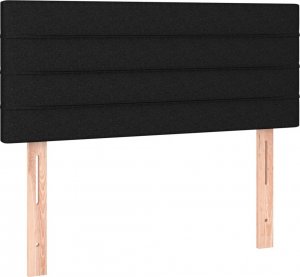vidaXL vidaXL Łóżko kontynentalne z materacem, czarne, tkanina 90x190 cm 6