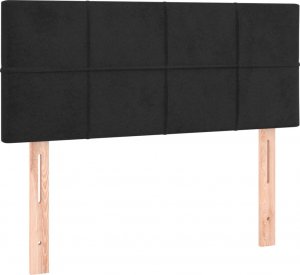 vidaXL vidaXL Łóżko kontynentalne z materacem i LED, czarny aksamit 90x200 cm 7