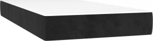vidaXL vidaXL Łóżko kontynentalne z materacem i LED, czarny aksamit 100x200cm 6