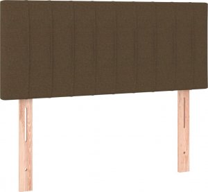 vidaXL vidaXL Łóżko kontynentalne z materacem, brązowe, tkanina, 90x190 cm 6