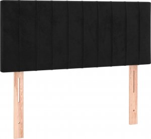 vidaXL vidaXL Łóżko kontynentalne z materacem i LED, czarny aksamit 90x200 cm 7