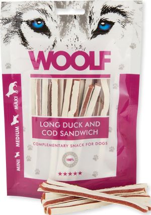 WOOLF  WOOLF 100g LONG DUCK COD SANDWICH 1