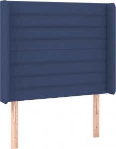 vidaXL vidaXL Łóżko kontynentalne z materacem, niebieskie, 90x190 cm, tkanina 7