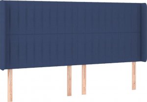 vidaXL vidaXL Łóżko kontynentalne z materacem, niebieskie 180x200 cm, tkanina 7