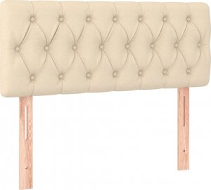 vidaXL vidaXL Łóżko kontynentalne z materacem, kremowe, tkanina, 90x190 cm 6